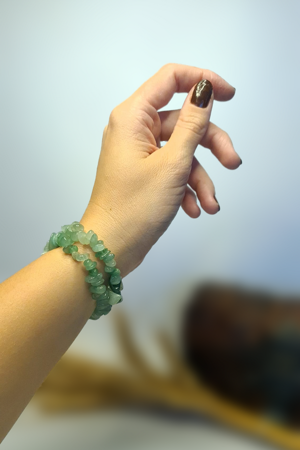 Bracelet Baroques (Chips) - Aventurine Verte