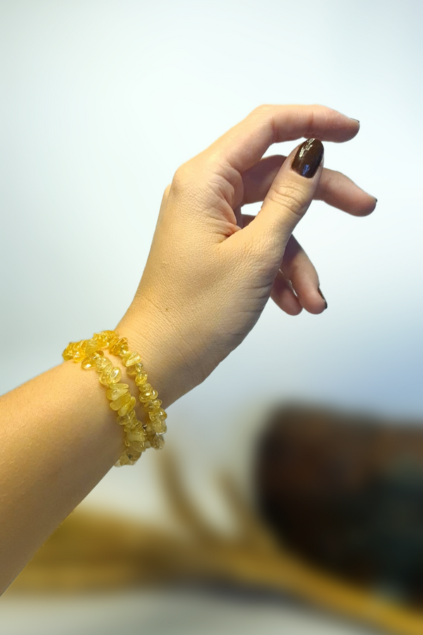 Bracelet Baroques (Chips) - Citrine