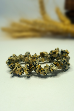 Bracelet Baroques (Chips) - Jaspe Dalmatien