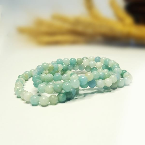 Bracelet en pierres roulées - Amazonite