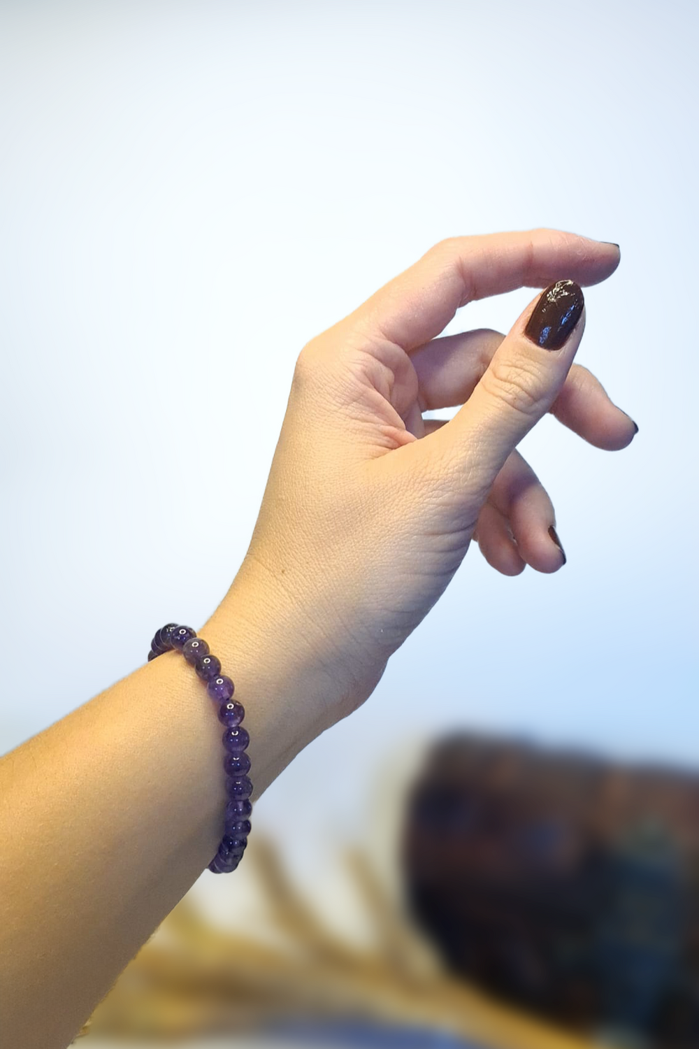 Bracelet en pierres roulées - Améthyste