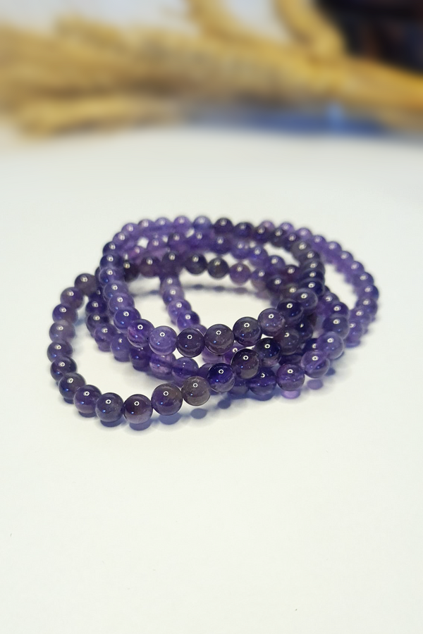 Bracelet en pierres roulées - Améthyste
