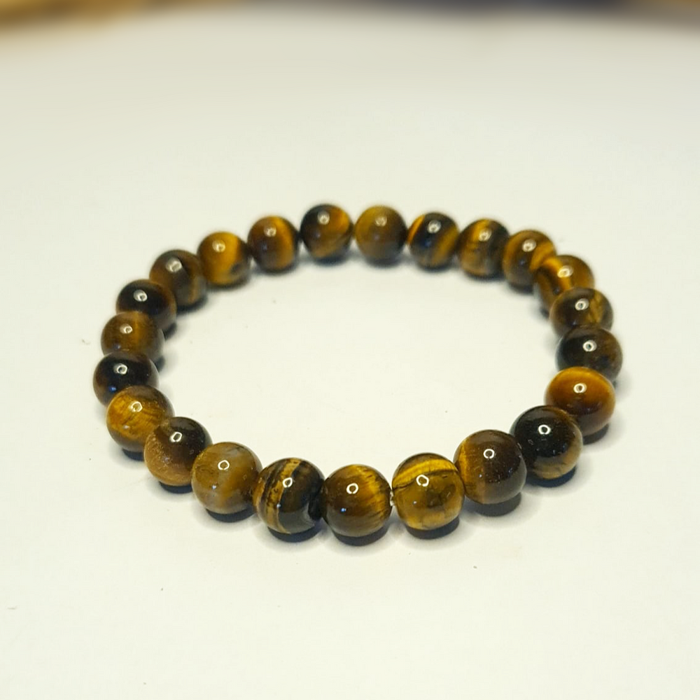 Bracelet en pierres roulées - Oeil de Tigre