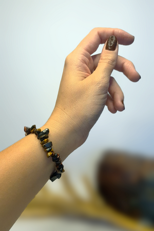 Bracelet Baroques (Chips) - 3 "Oeils" ( Tigre, Faucon, Taureau)