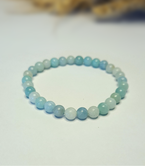 Bracelet en pierres roulées - Amazonite