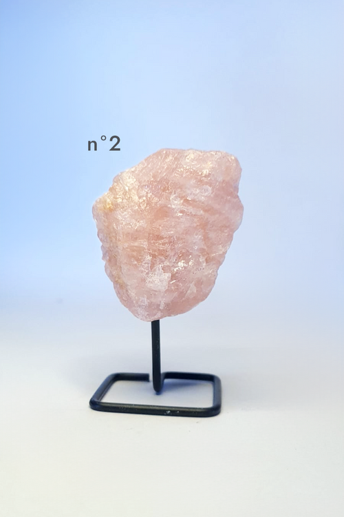 Pierres sur socle - Quartz Rose