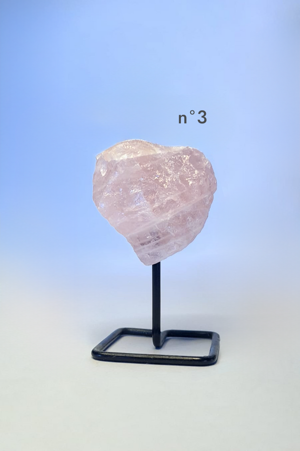 Pierres sur socle - Quartz Rose