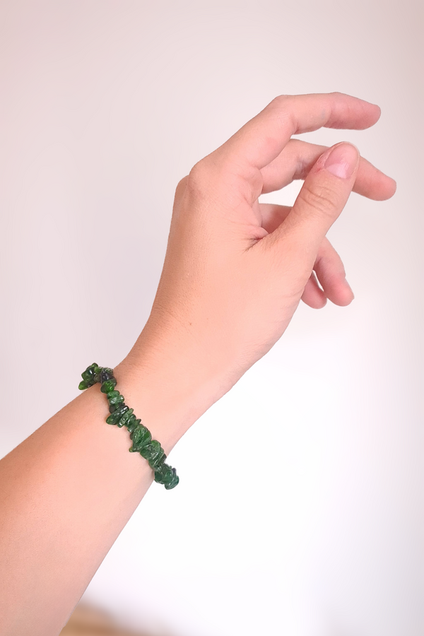 Bracelet Baroque (chips) - Chromo-diopside