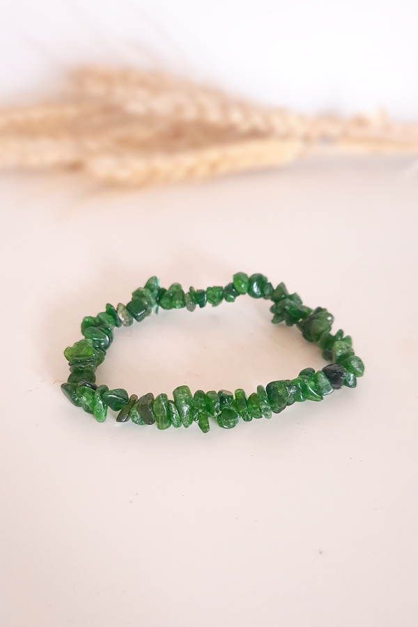 Bracelet Baroque (chips) - Chromo-diopside