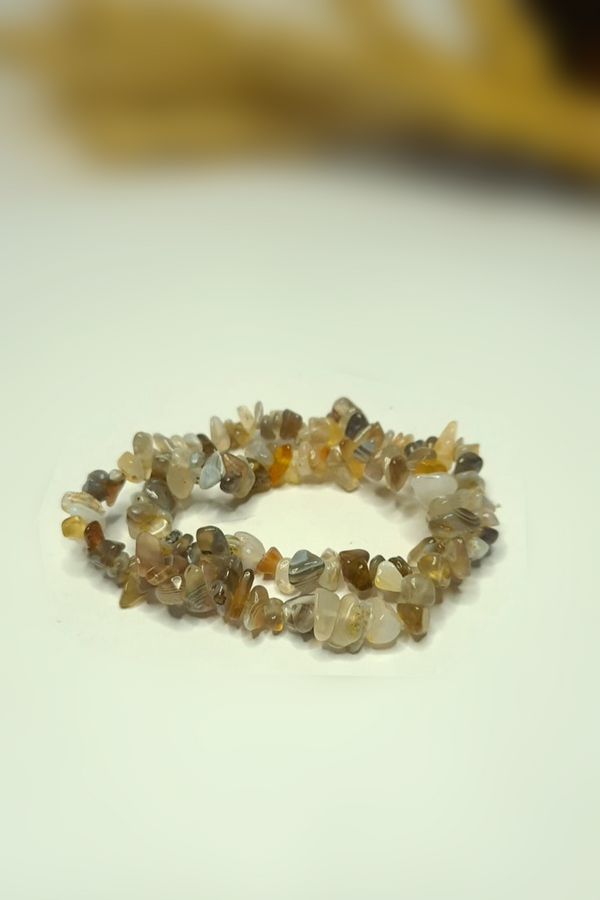 Bracelet Baroques (Chips) - Agate Botwsana