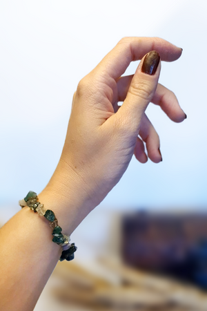 Bracelet Baroques (Chips) - Agate Mousse