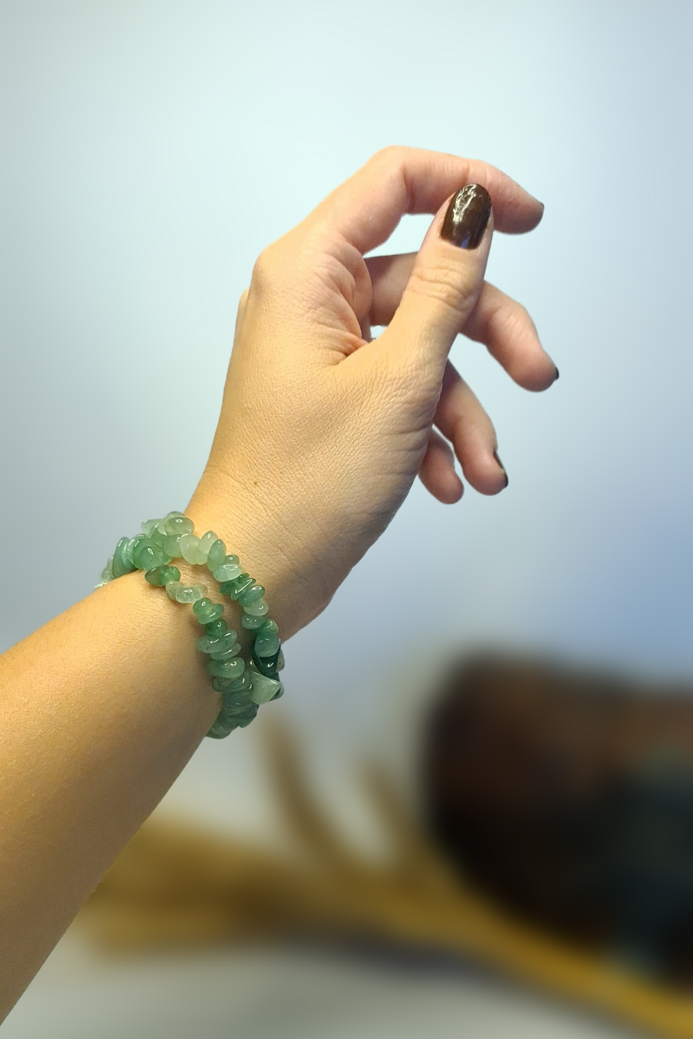 Bracelet Baroques (Chips) - Aventurine Verte