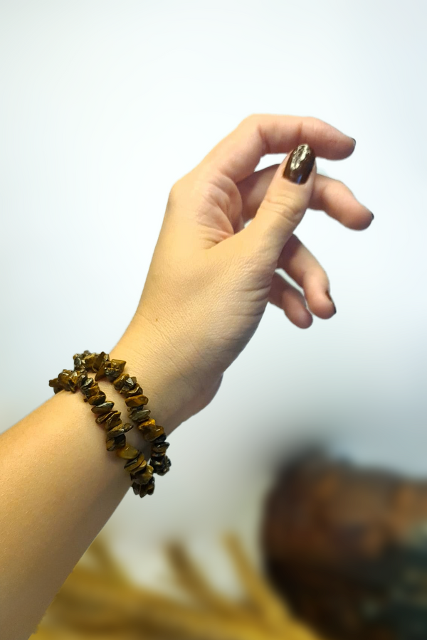 Bracelet Baroques (Chips) - Oeil de Tigre