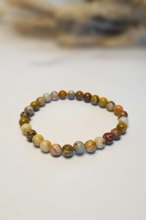 Bracelet pierres roulées - Agate Crazy Lace