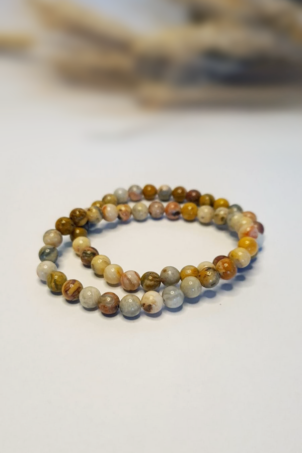 Bracelet pierres roulées - Agate Crazy Lace