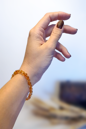 Bracelet pierres roulées - Citrine