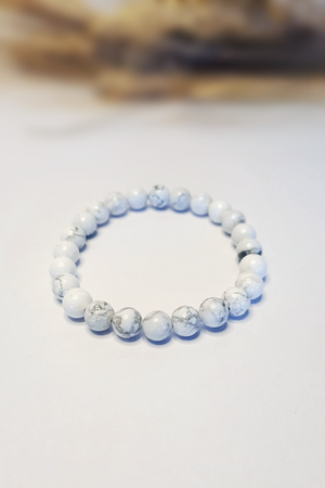 Bracelet pierres roulées - Howlite