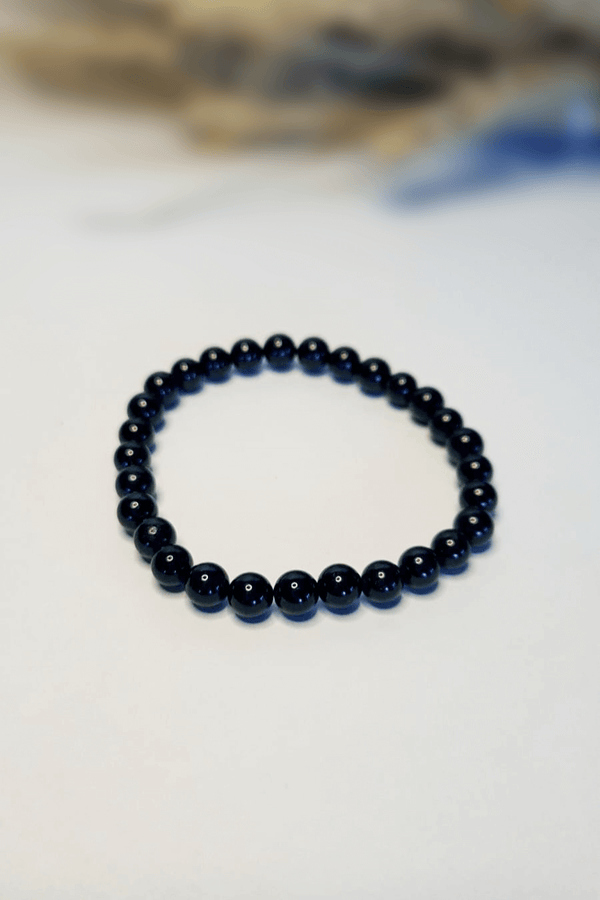 Bracelet Tourmaline Noire pierres roulées 6mm 8mm lithothérapie - Protection ultime ancrage anti-ondes fil é