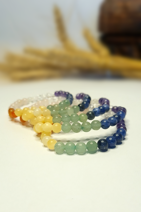 Bracelet en pierres roulées - Mélange Chakras
