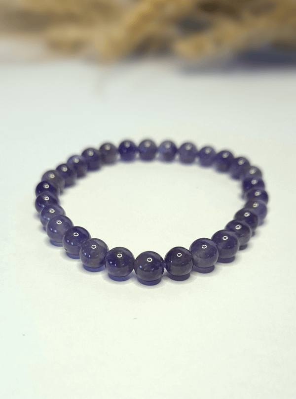 Bracelet Améthyste 6mm pierres roulées naturelles lithothérapie calme protection