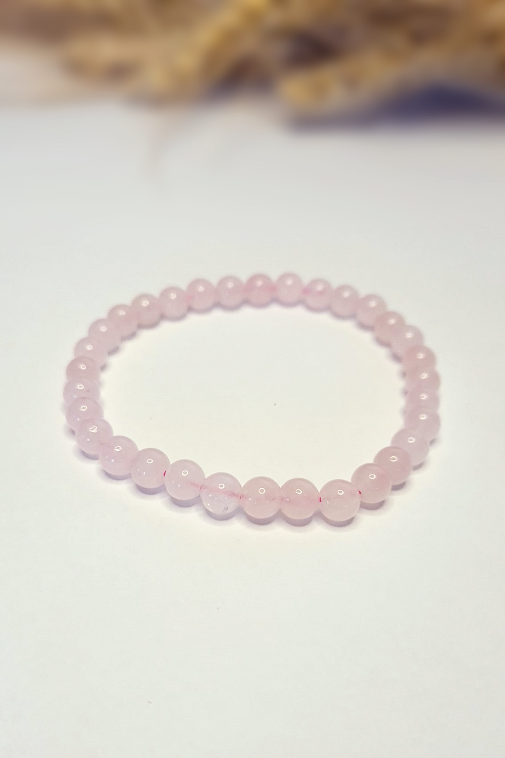 Bracelet en pierres roulées - Quartz Rose