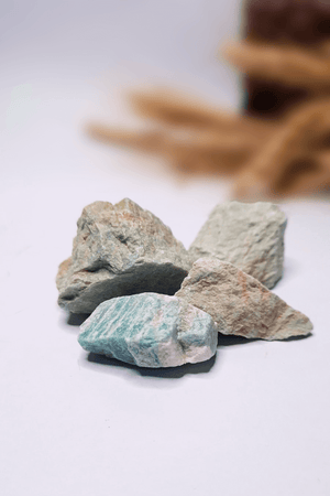 Pierre brute Amazonite naturelle lithothérapie - Pierre communication douce équilibre émotionnel et tendresse turquoise
