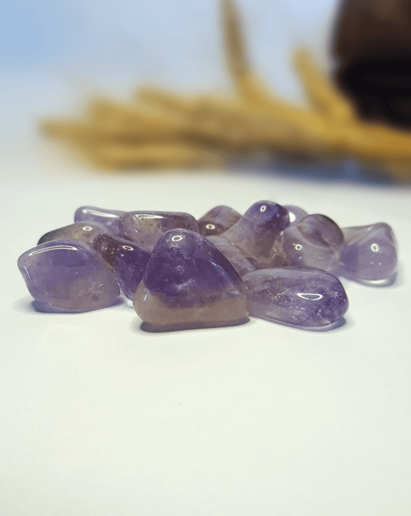 Pierres roulées améthyste naturelles violettes polies pour lithothérapie