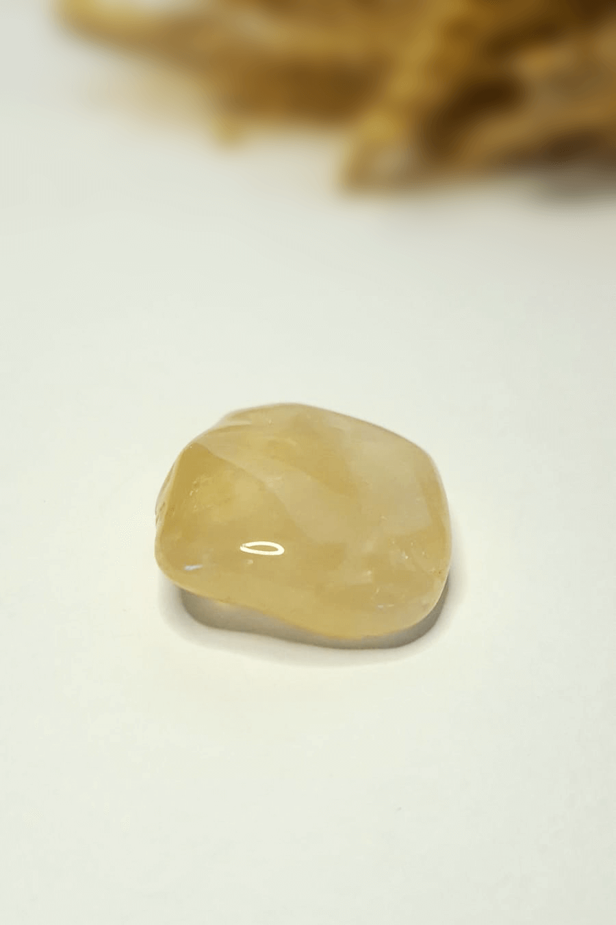 Pierre roulée Citrine naturelle lithothérapie - Lot pierres jaune doré abondance et prospérité