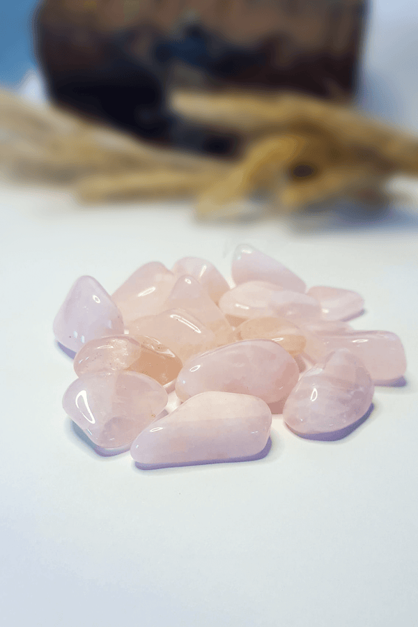 Pierre roulée Quartz Rose naturel lithothérapie - Lot de pierres roses polies pour amour et guérison émotionnelle