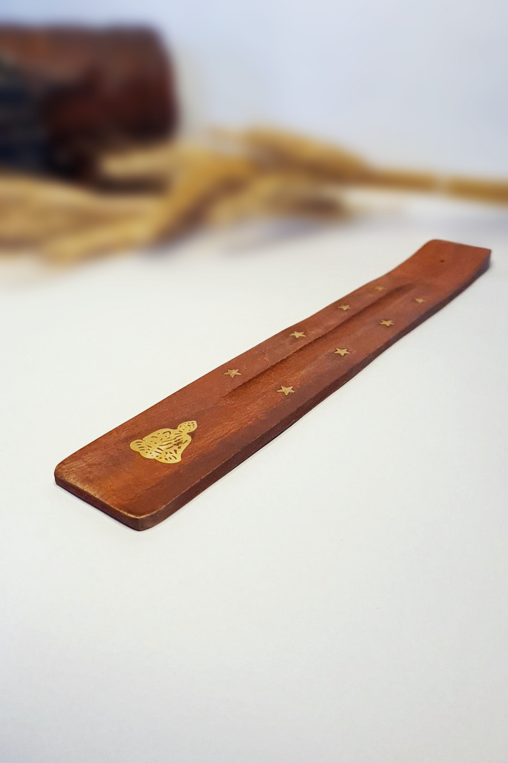 Porte encens en bois motifs Buddha